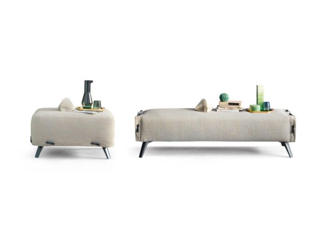 Cuff bench and pouf