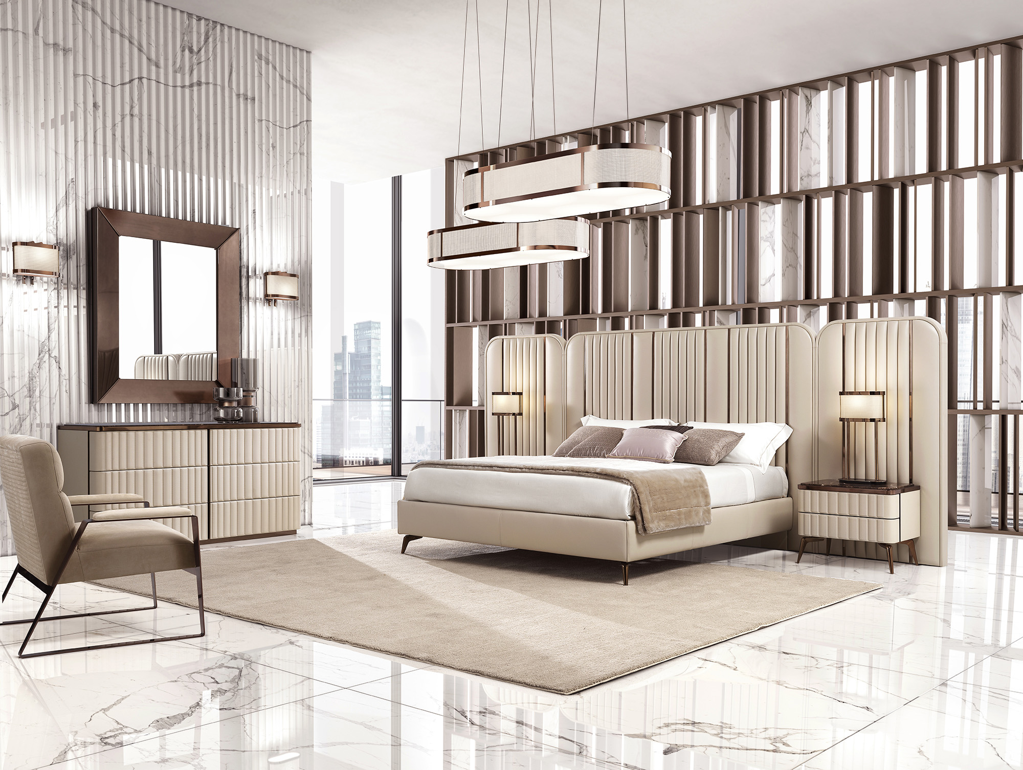 Итальянская двуспальная кровать Hollywood Maxi