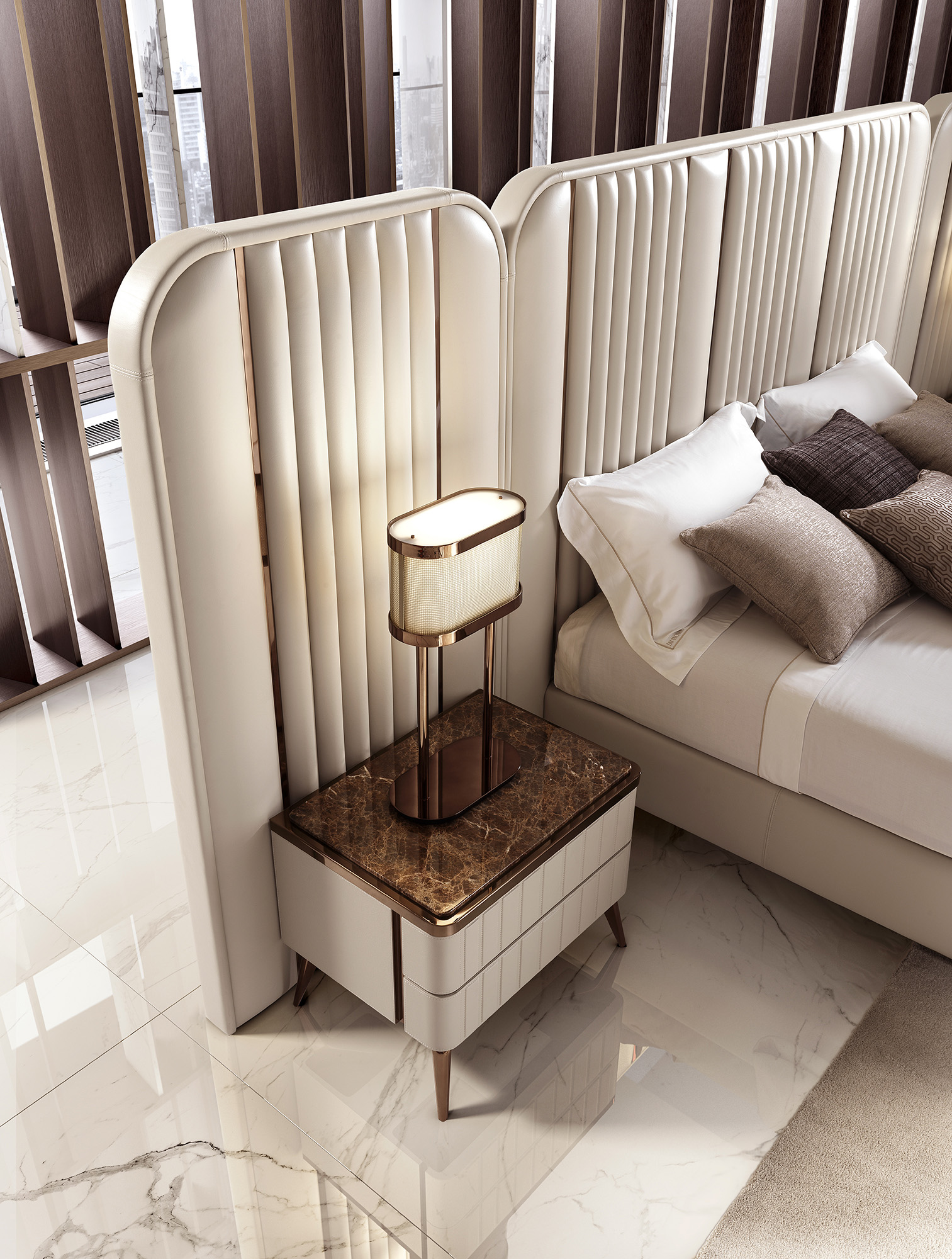 Итальянская двуспальная кровать Hollywood Maxi