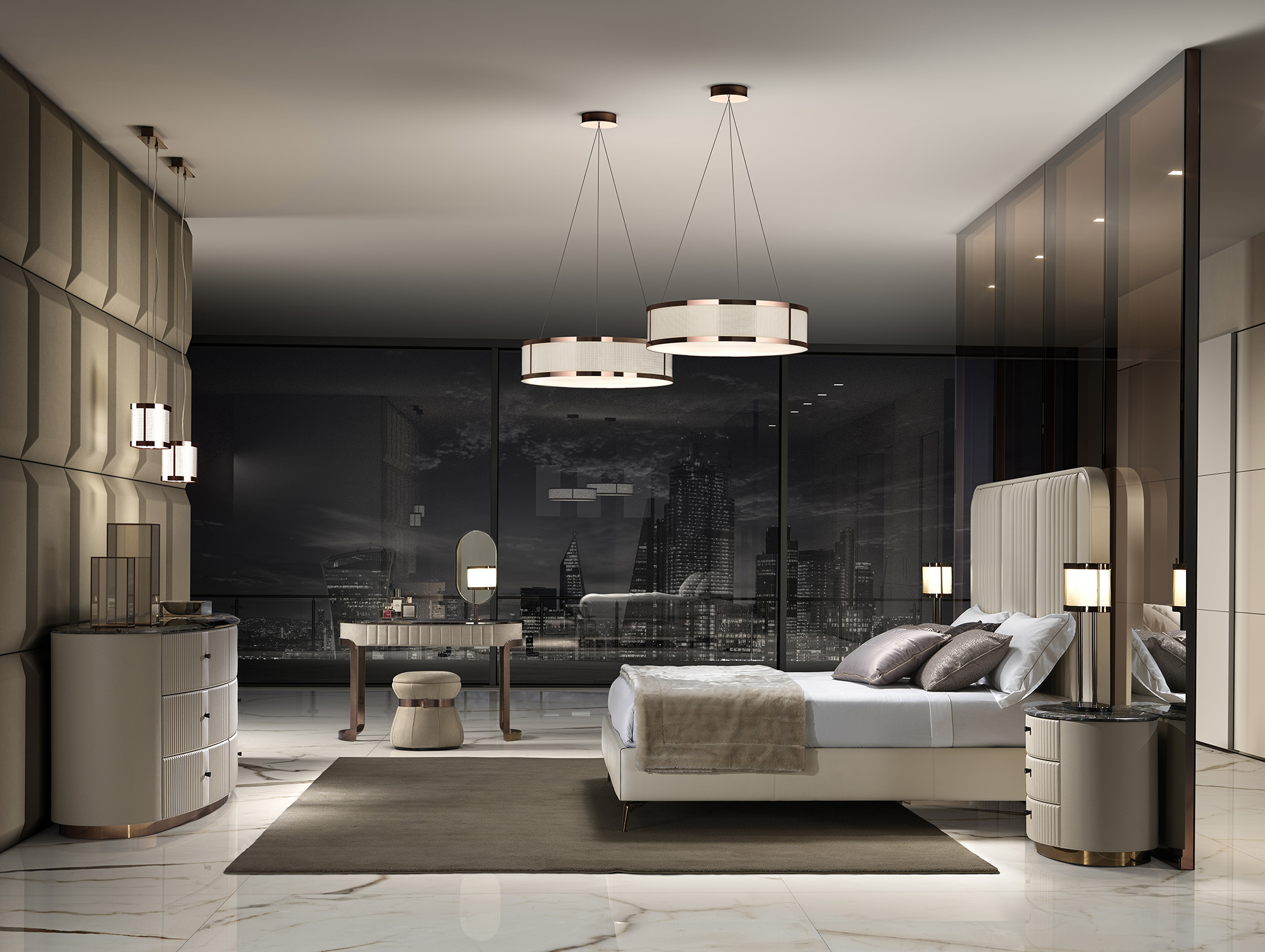 Итальянская двуспальная кровать Hollywood: Роскошь и Комфорт