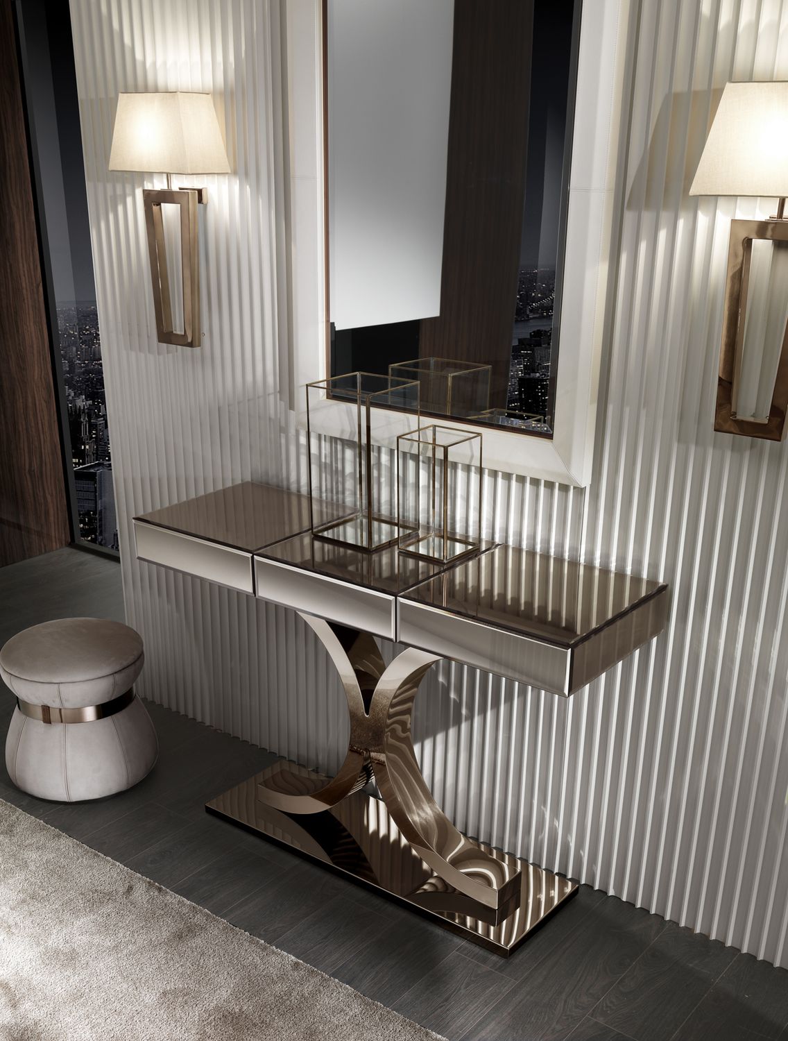 Консоль Kent Plus с зеркальной столешницей