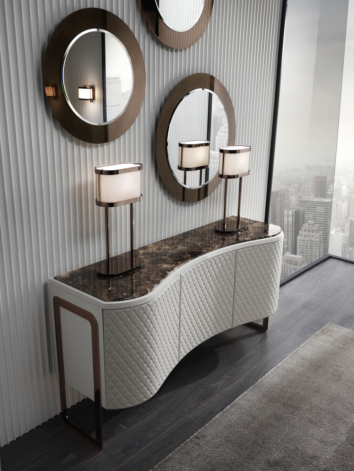 Круглое зеркало Envy Circle с рамой из нержавеющей стали