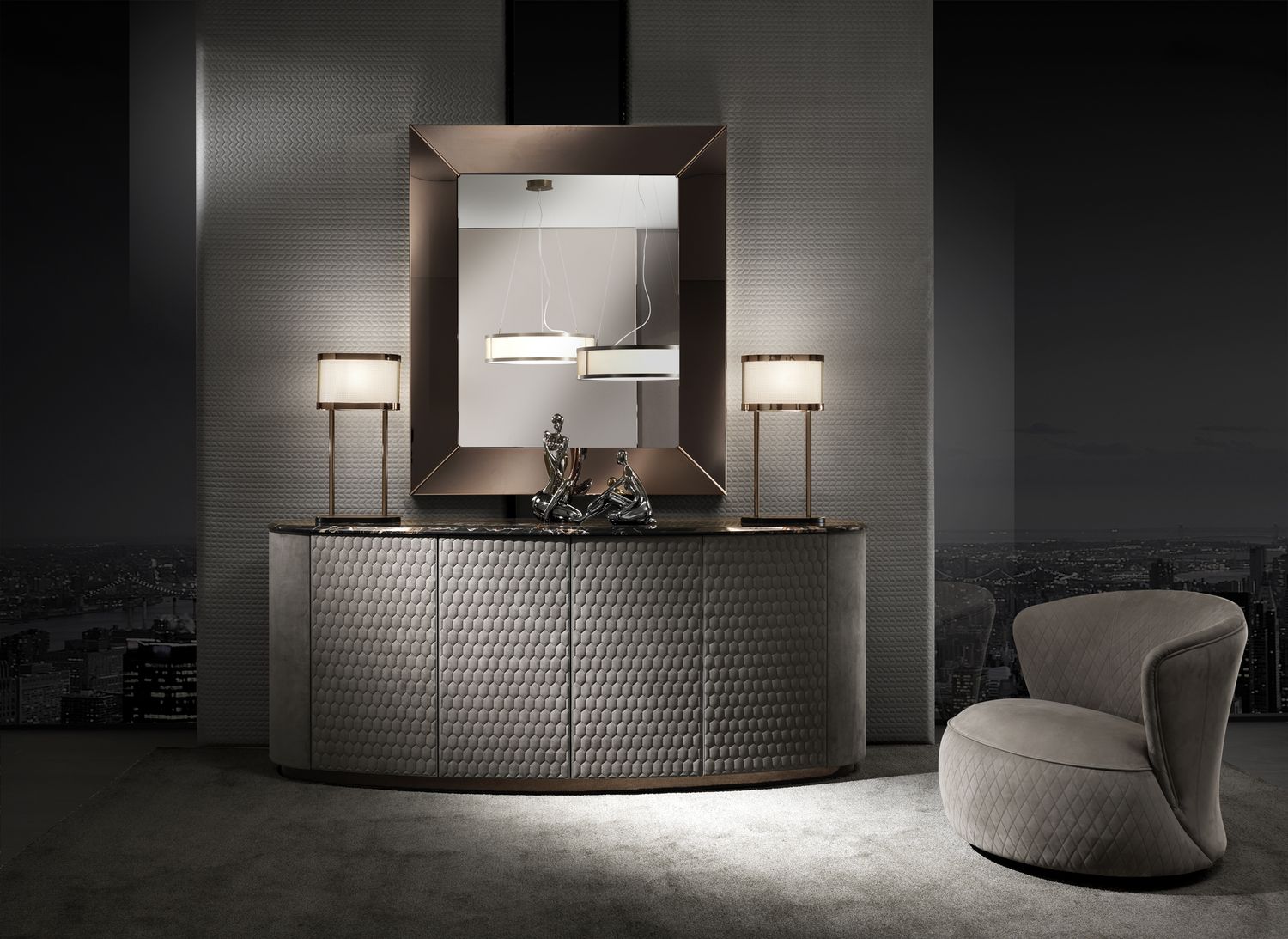 Изысканное итальянское зеркало Tiffany