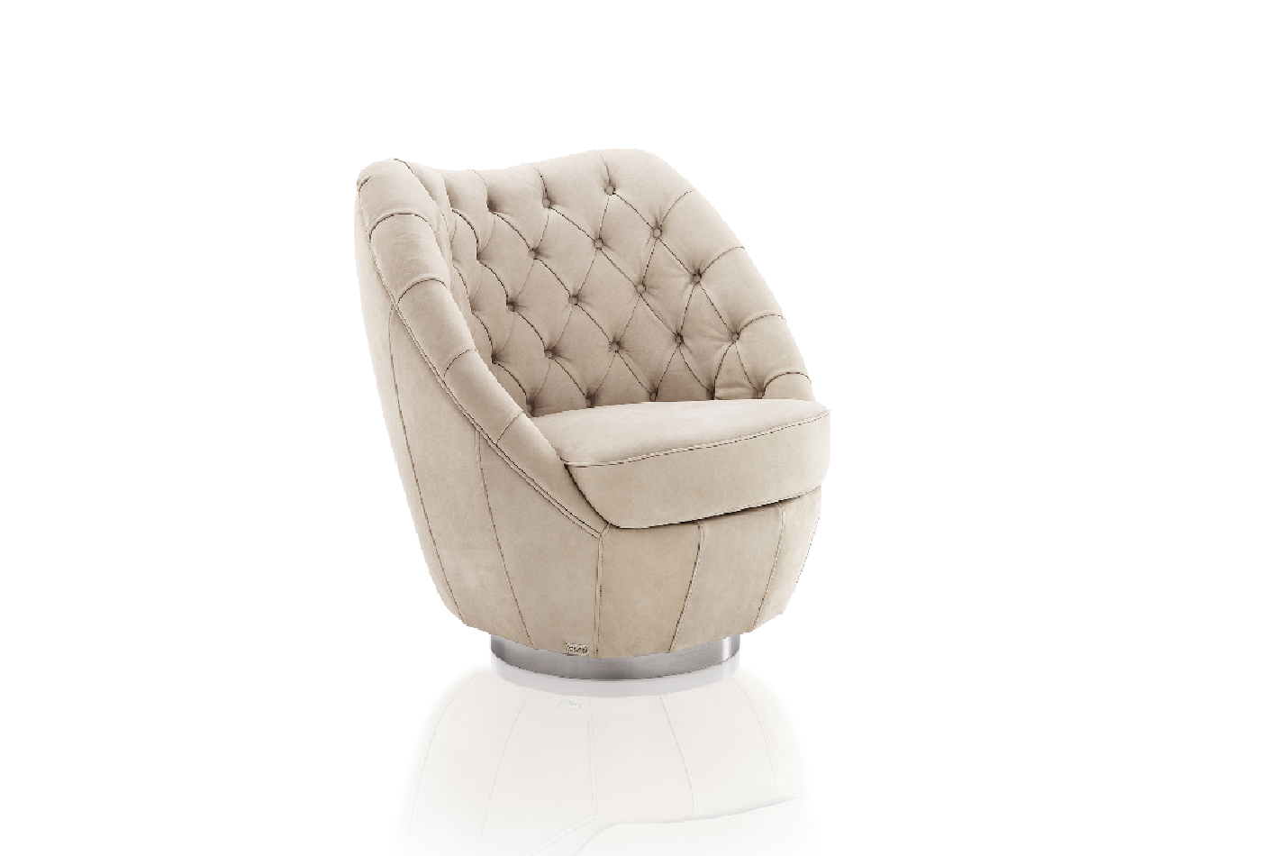 ROYAL CAPITONNE’ SWIVEL ARMCHAIR