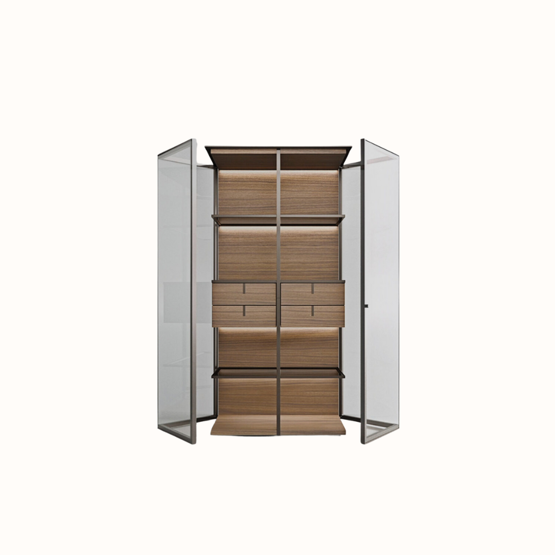 Aliante – Элитный Стеклянный Витринный Шкаф с Инновационным Открыванием