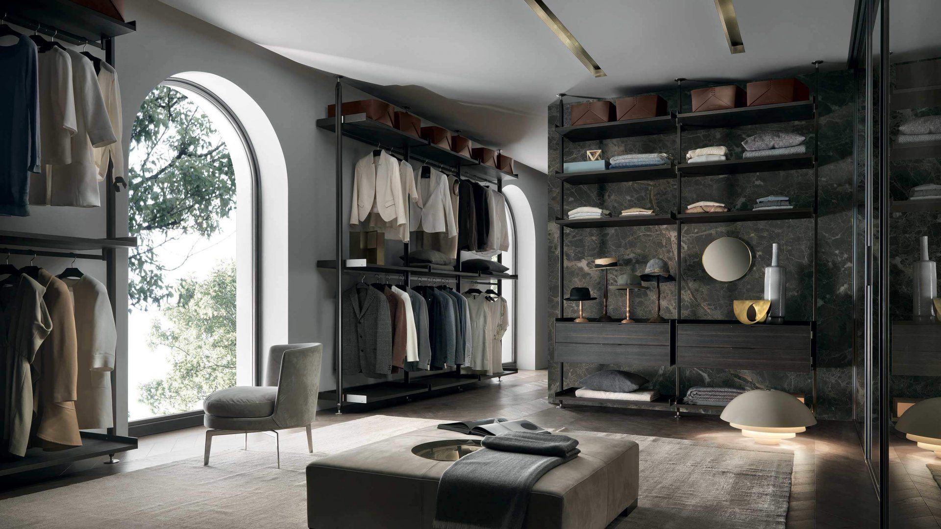 Гардеробная система Zenit Night от Rimadesio