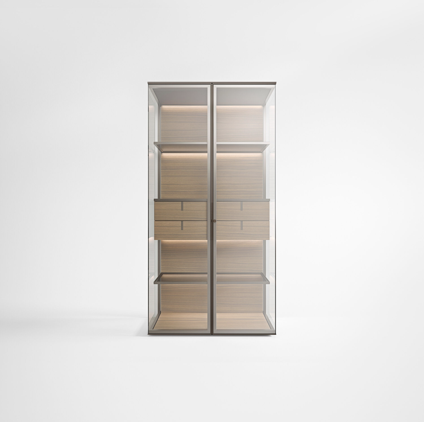 Aliante – Элитный Стеклянный Витринный Шкаф с Инновационным Открыванием