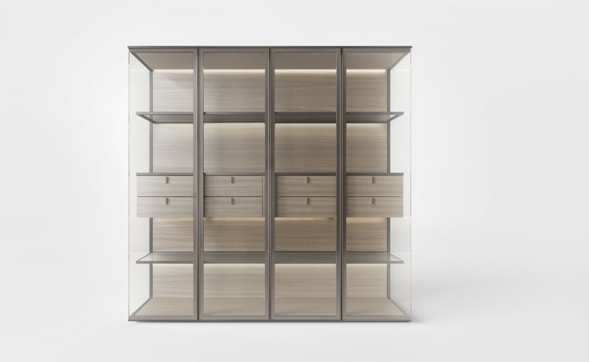 Aliante – Элитный Стеклянный Витринный Шкаф с Инновационным Открыванием