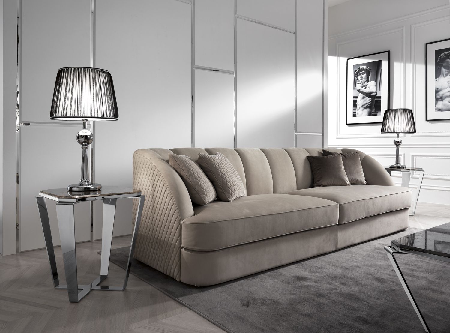 طاولة قهوة وطاولة جانبية ريتز الفاخرة | DV Home Collection