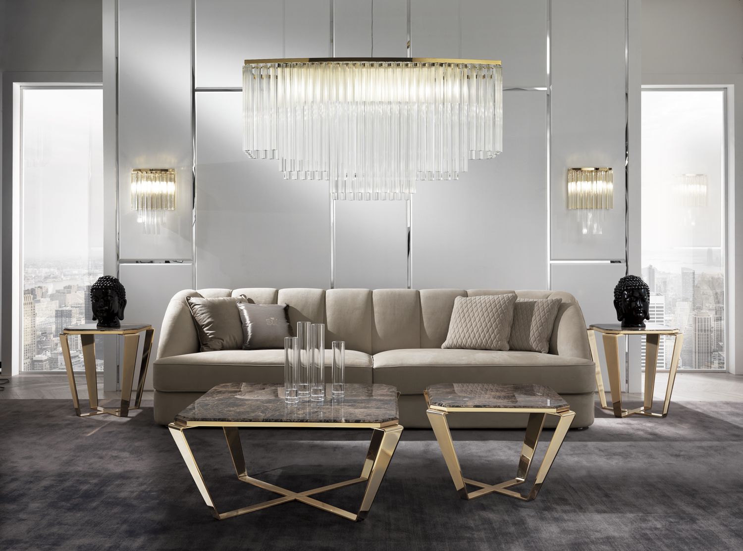 طاولة قهوة وطاولة جانبية ريتز الفاخرة | DV Home Collection