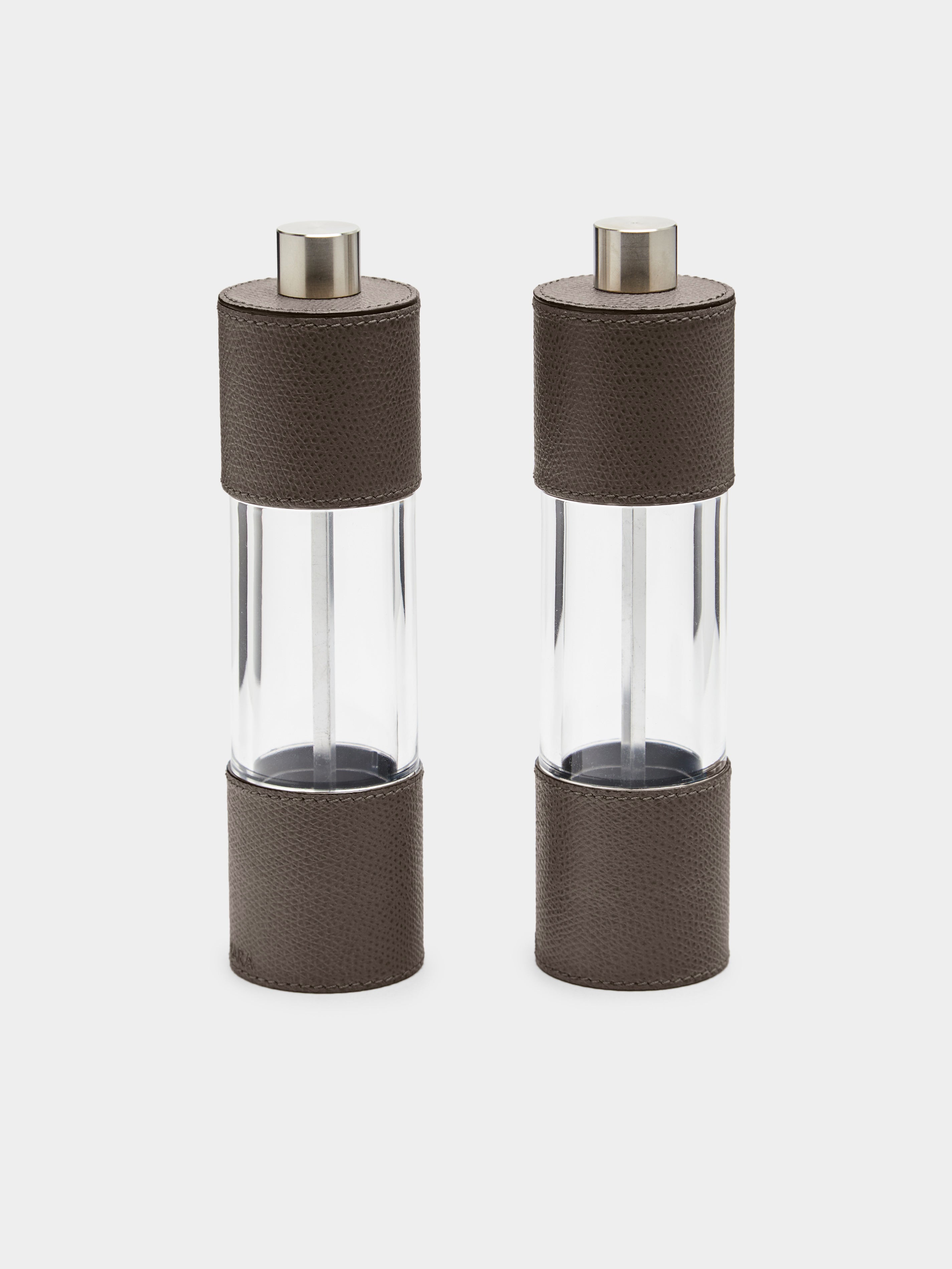 Otello Leather Salt and Pepper Mills (Set of 2)
