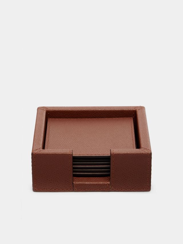 Tao Leather Square Coasters (Set of 6)