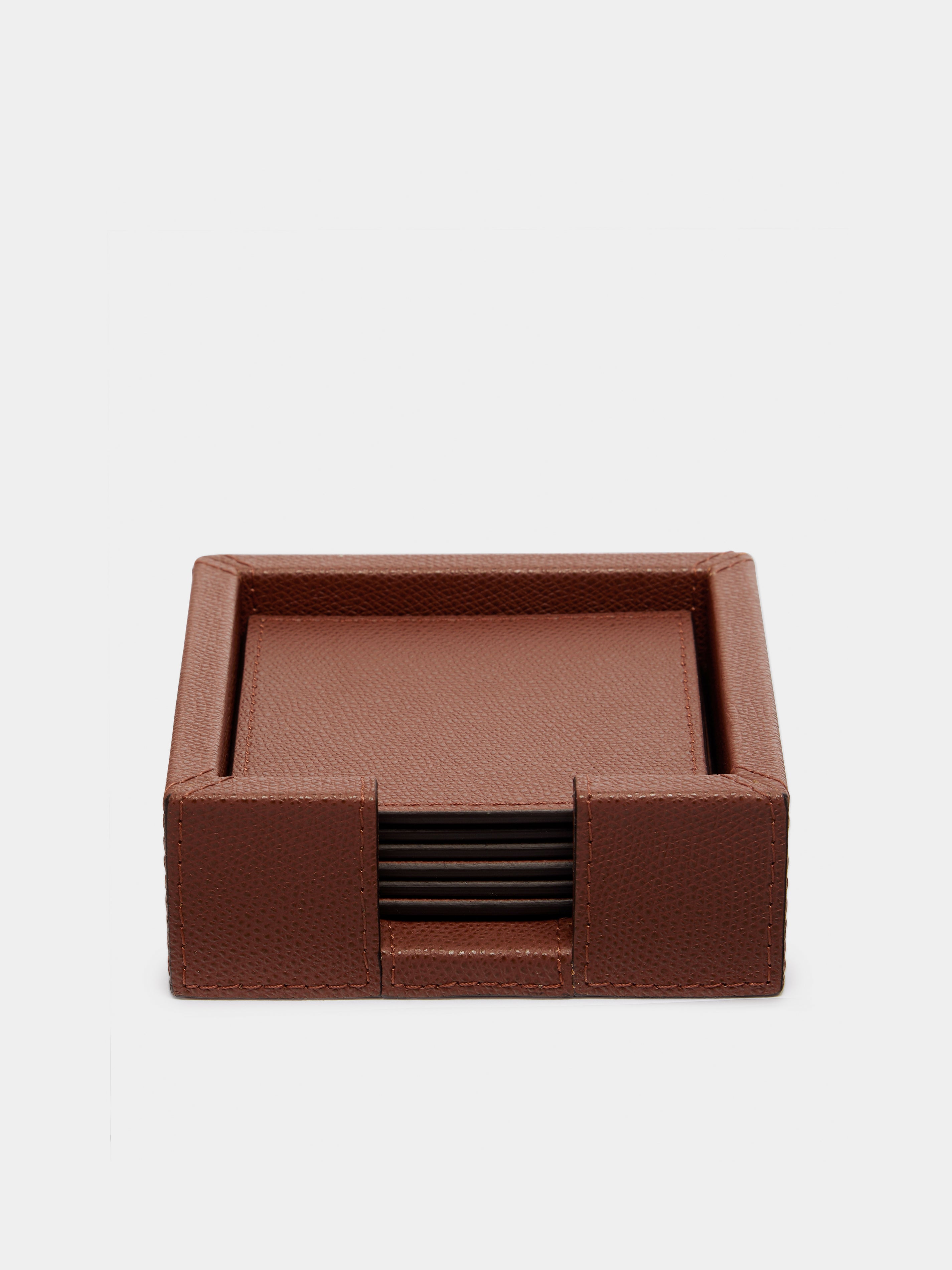 Tao Leather Square Coasters (Set of 6)