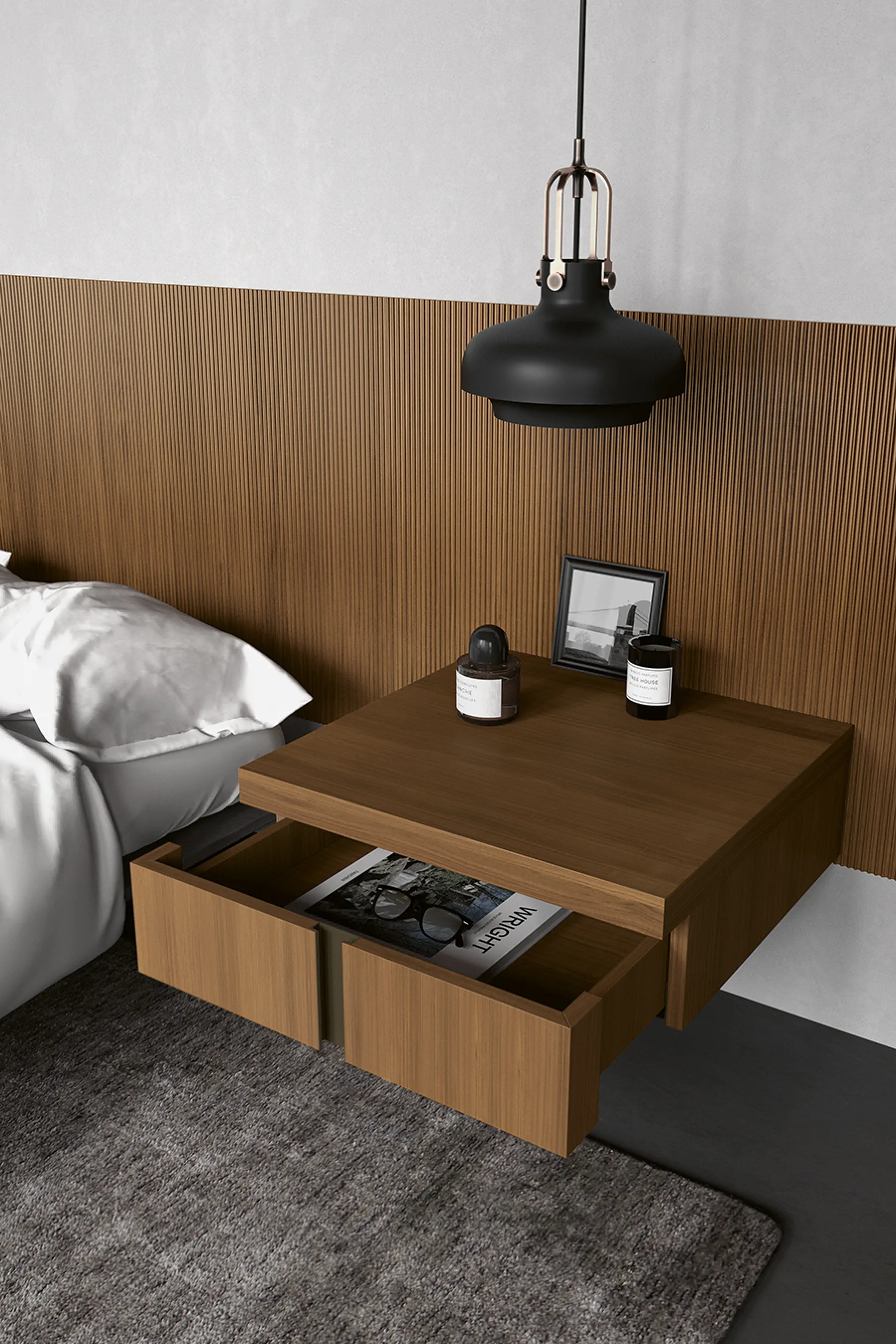 3D wood wall paneling