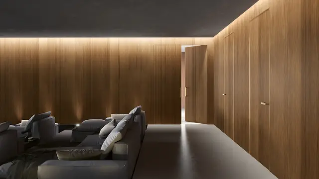 تكسية جدران خشبية 3D