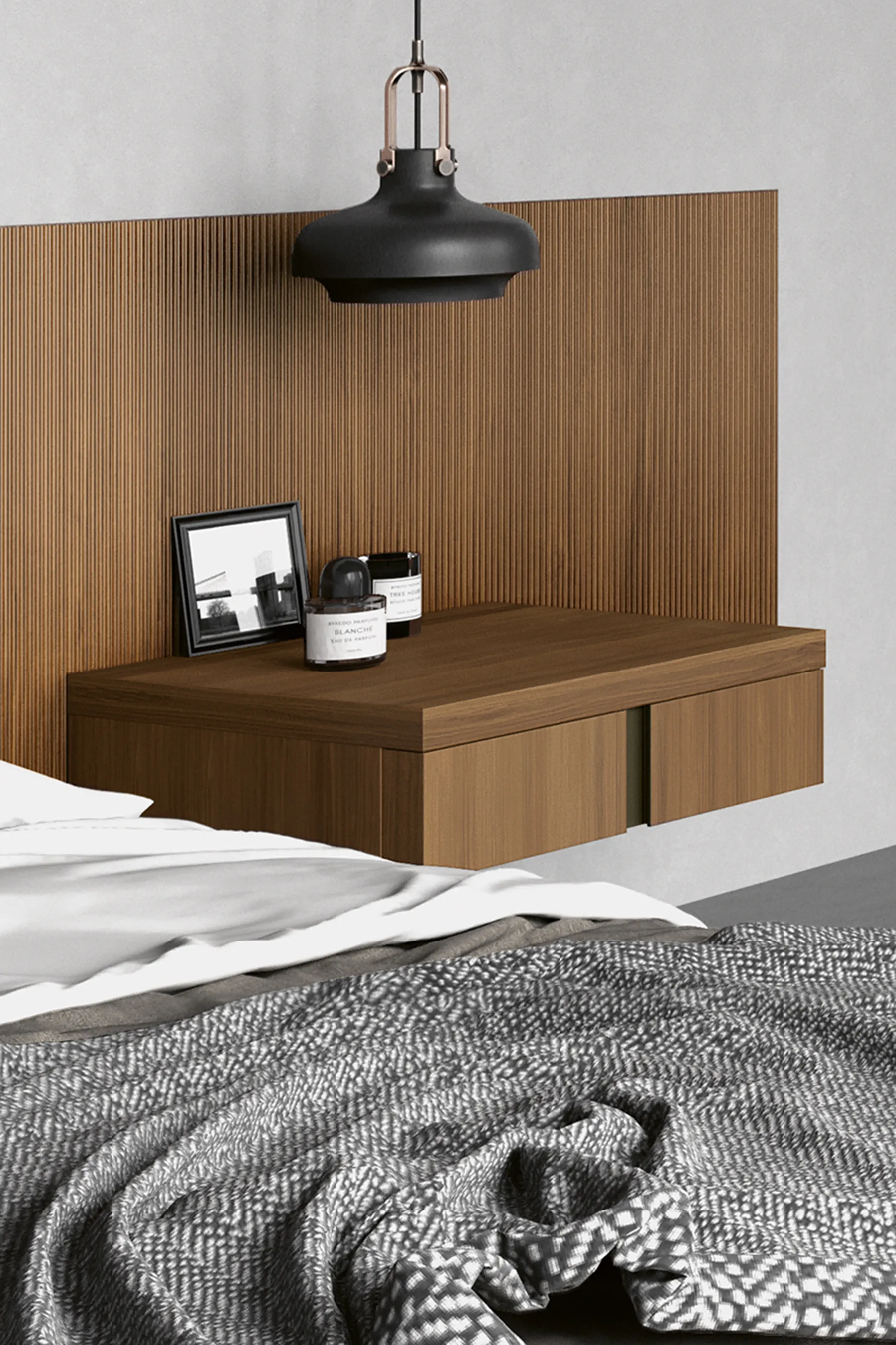 3D wood wall paneling