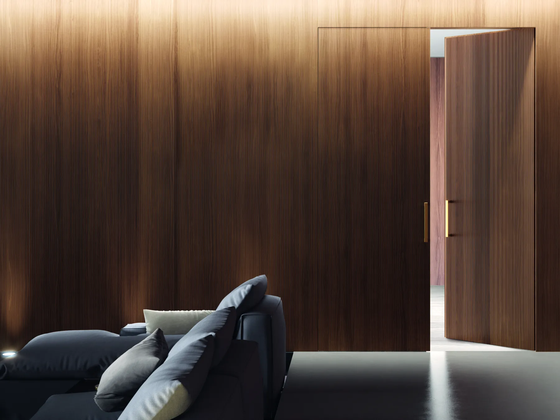 3D wood wall paneling