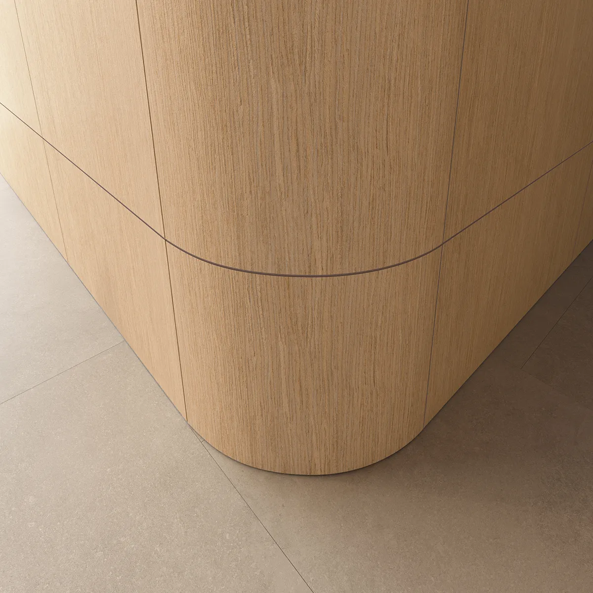 Curved wall paneling