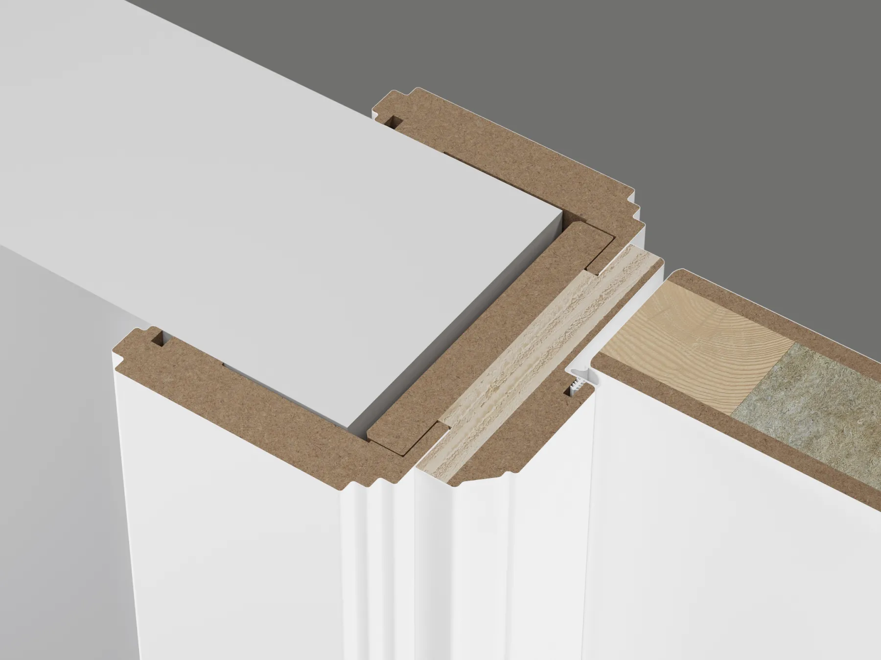 Hinged doors with visible frame