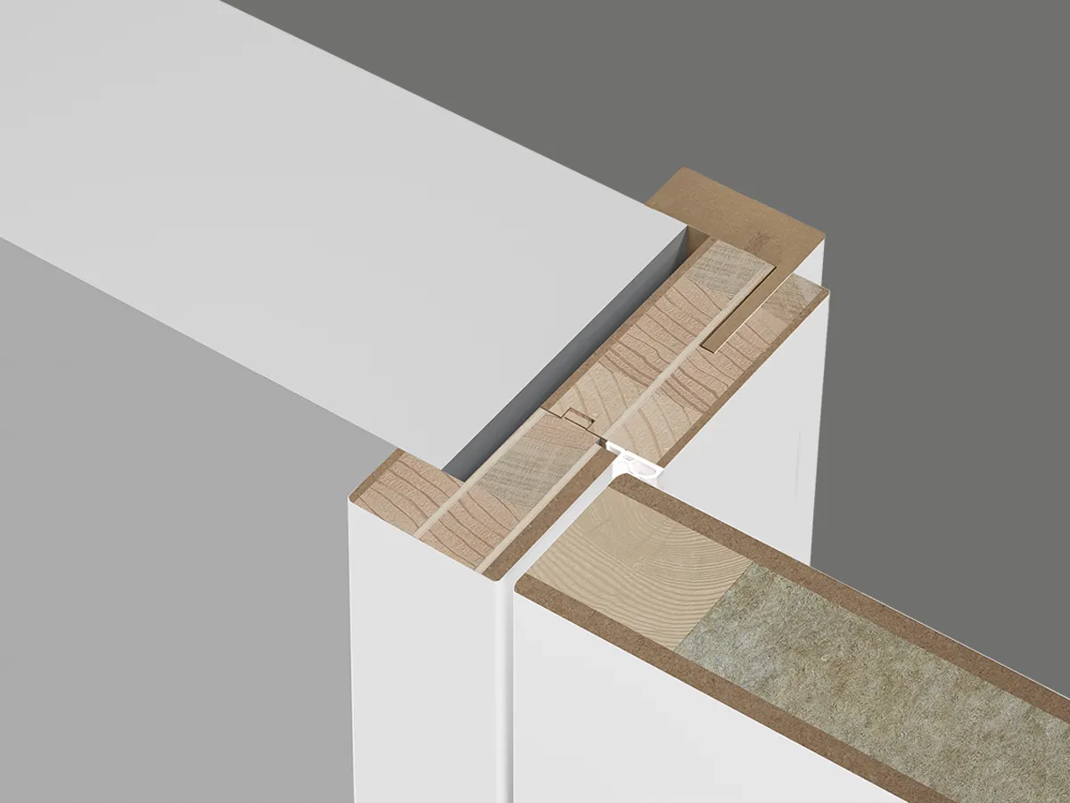 Hinged doors with visible frame