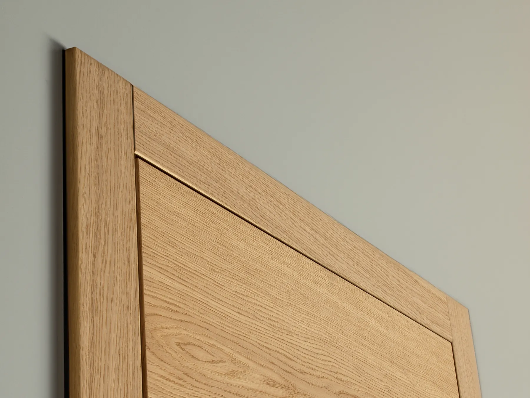 Hinged doors with visible frame
