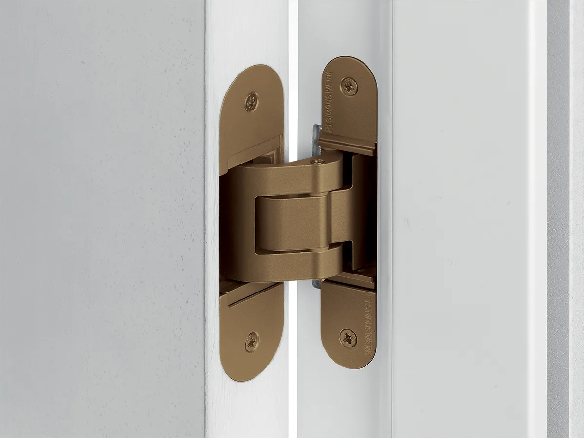 Hinged doors with visible frame