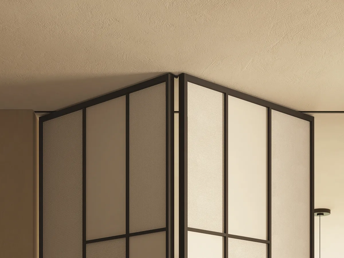 Frameless folding doors