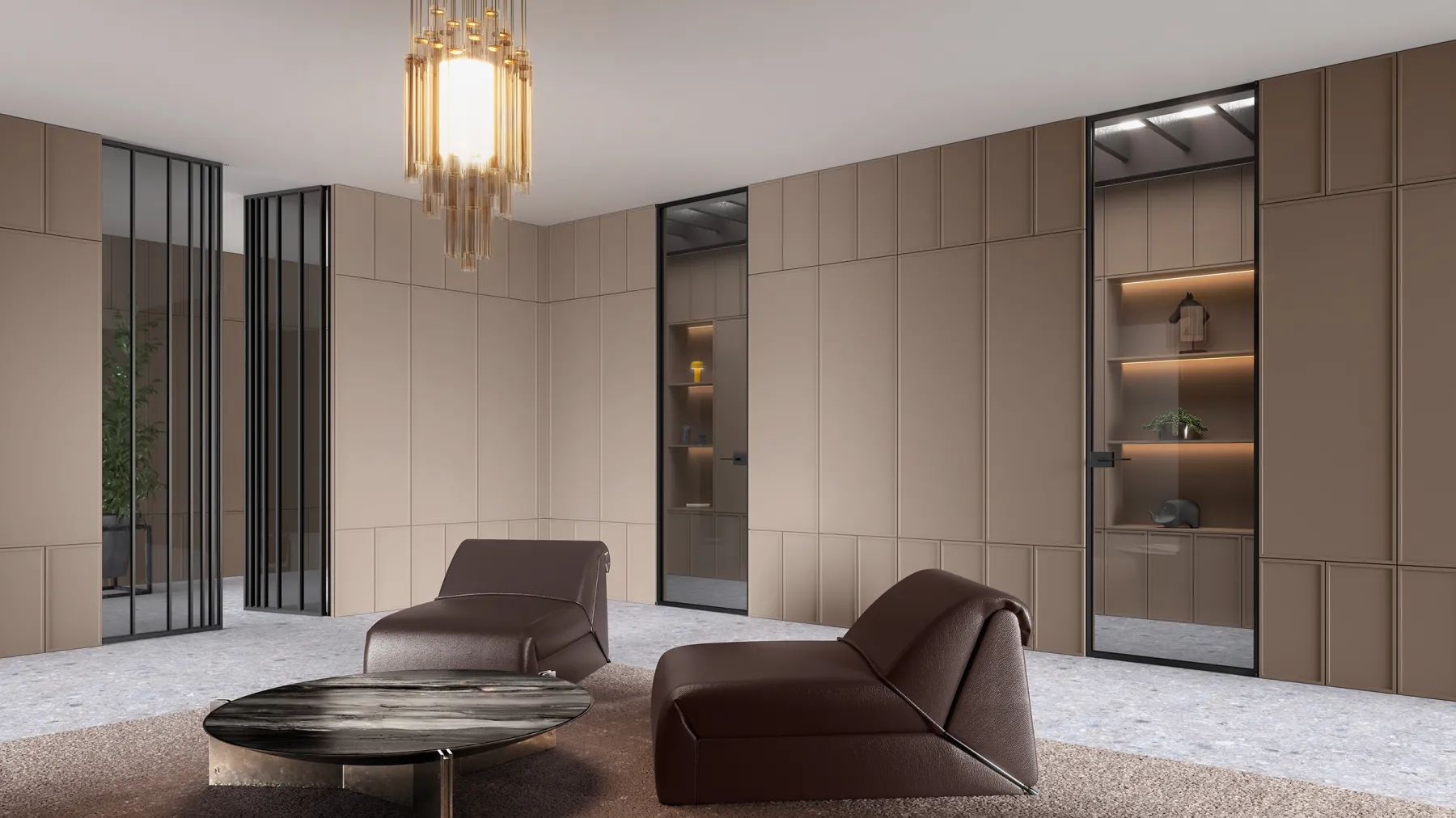 Glass doors