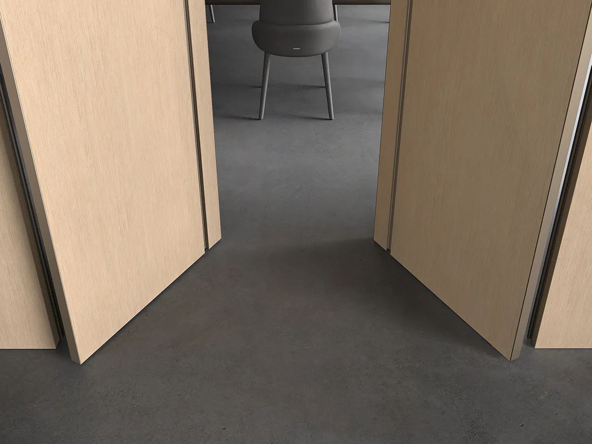 Pivot doors with flush frame