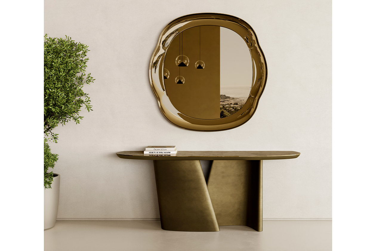 ACHILLE CONSOLE glass top