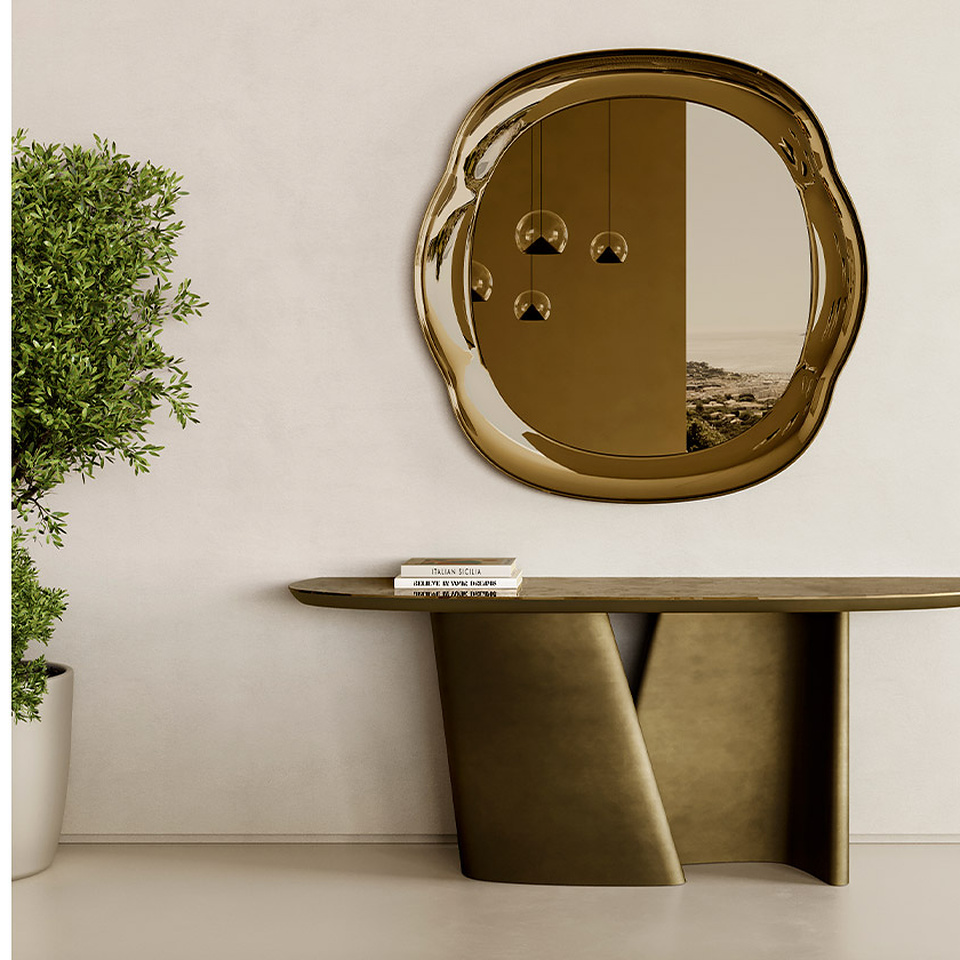 ACHILLE CONSOLE glass top