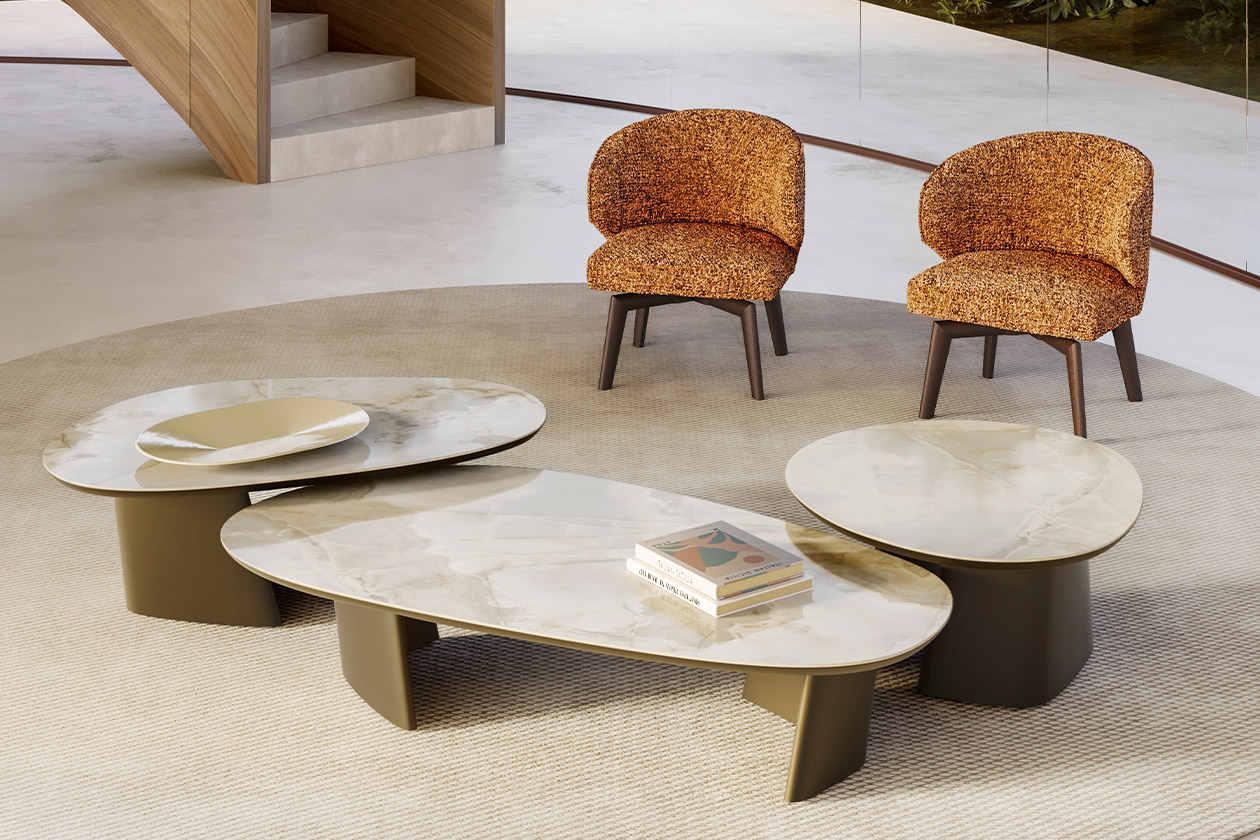 ACHILLE LOW ceramic top Prime Stone