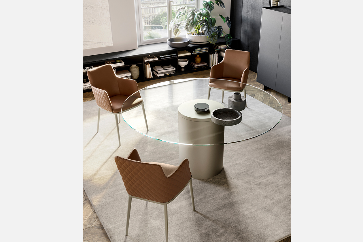 CILINDRO glass top