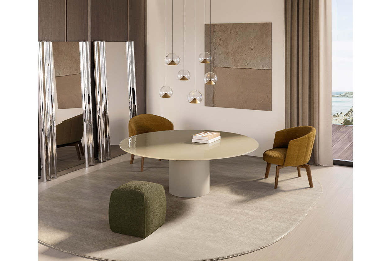 CILINDRO LOUNGE glass top