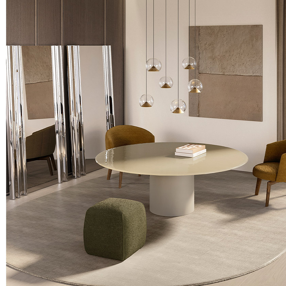 CILINDRO LOUNGE glass top