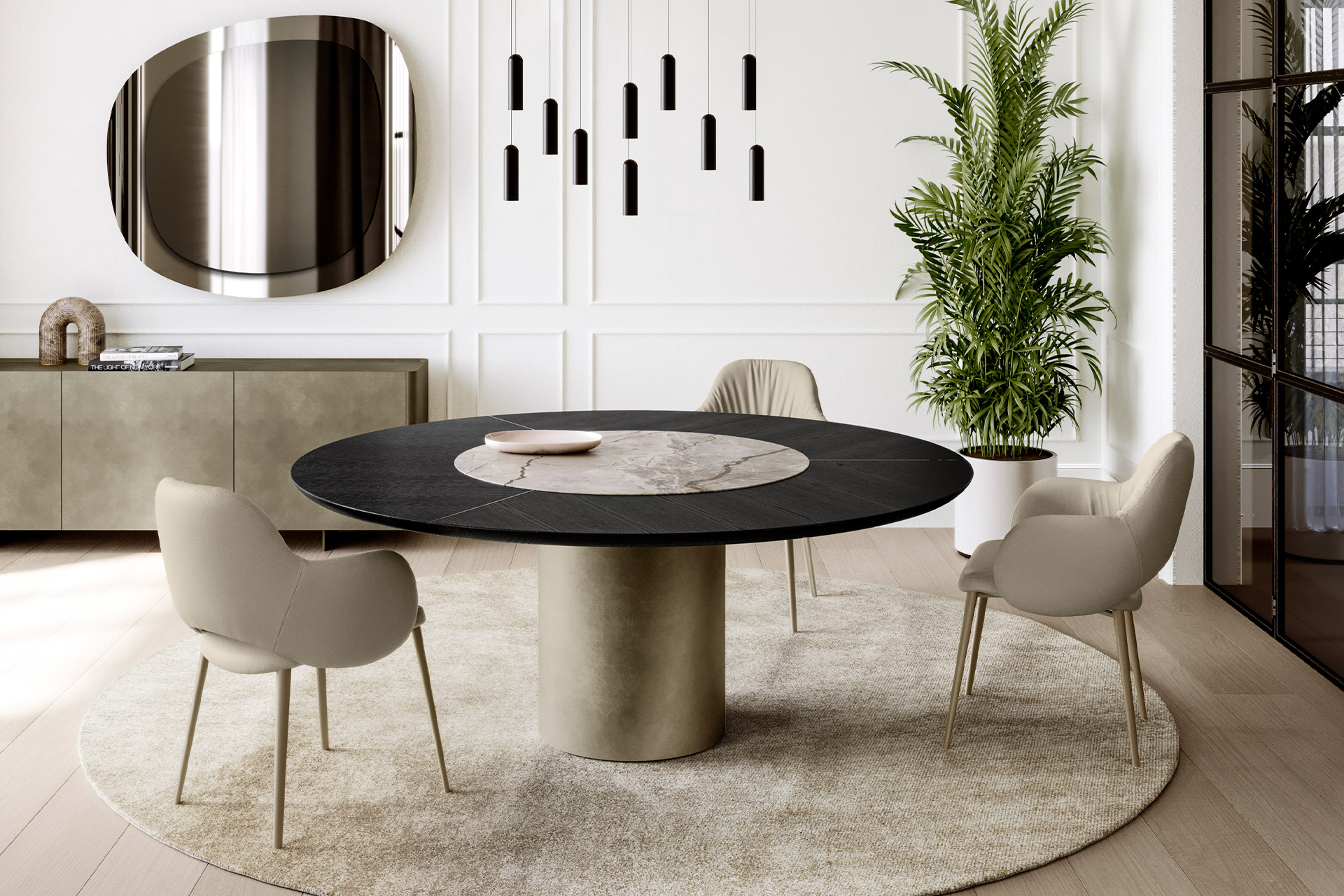 CILINDRO wood,ceramic top