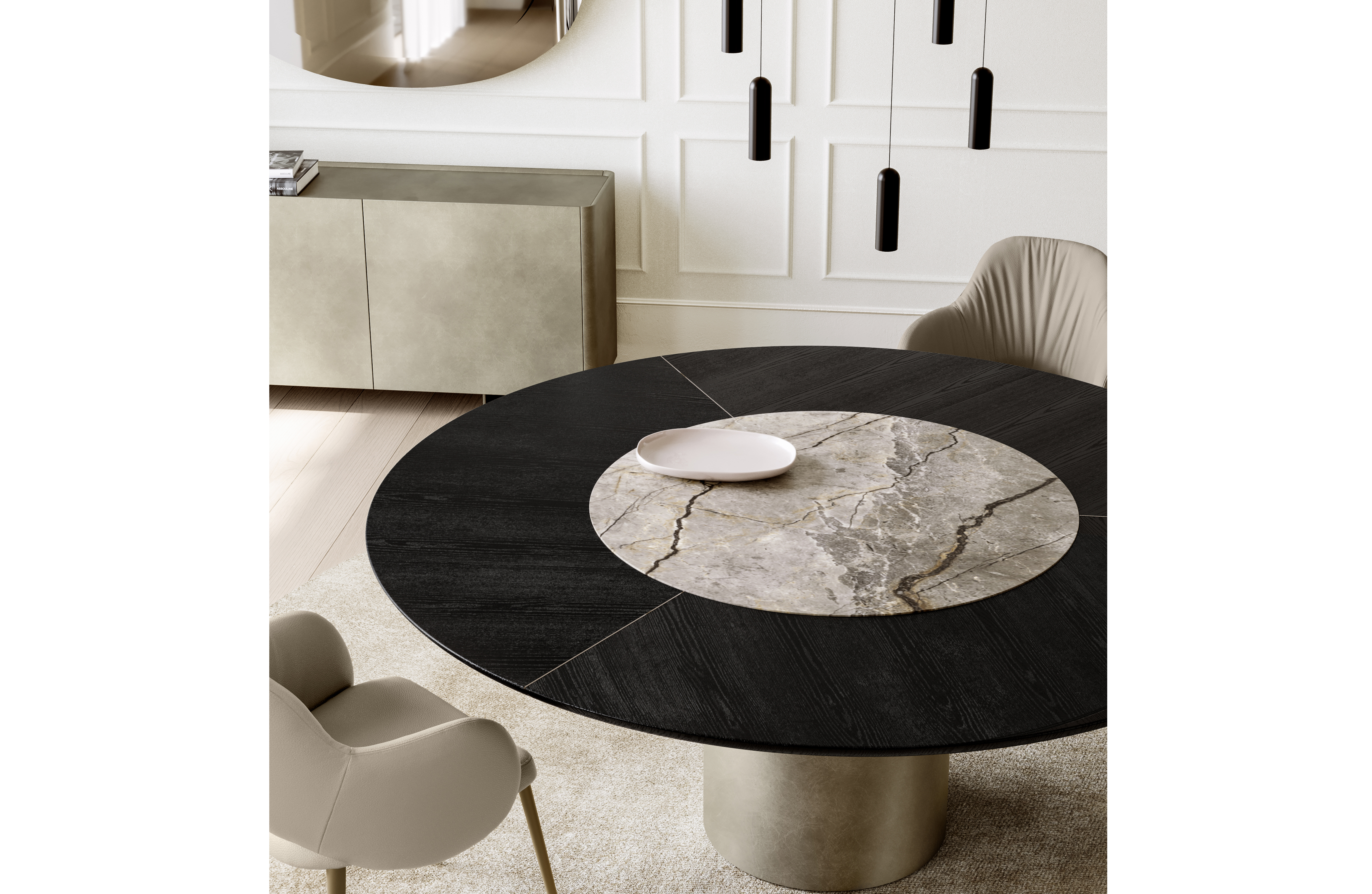 CILINDRO wood,ceramic top