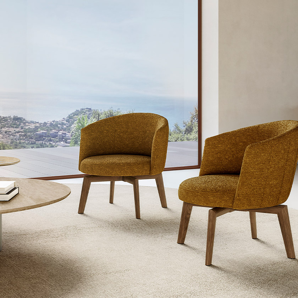 JANE LOUNGE wooden base