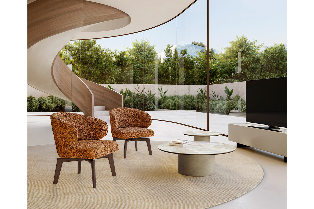 MANTA LOUNGE wooden base