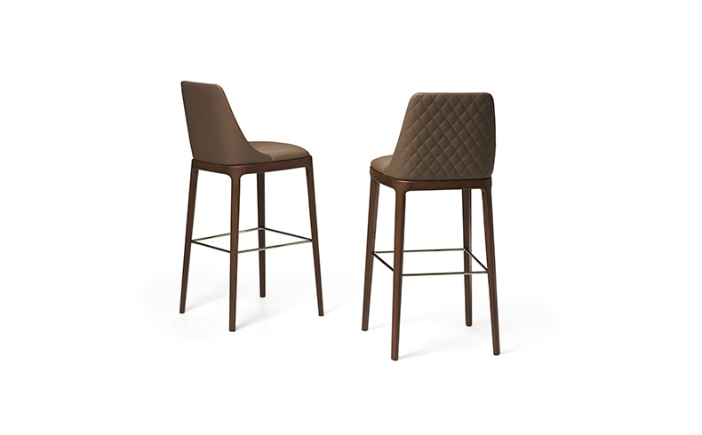 MAX DIAMOND STOOL wooden base