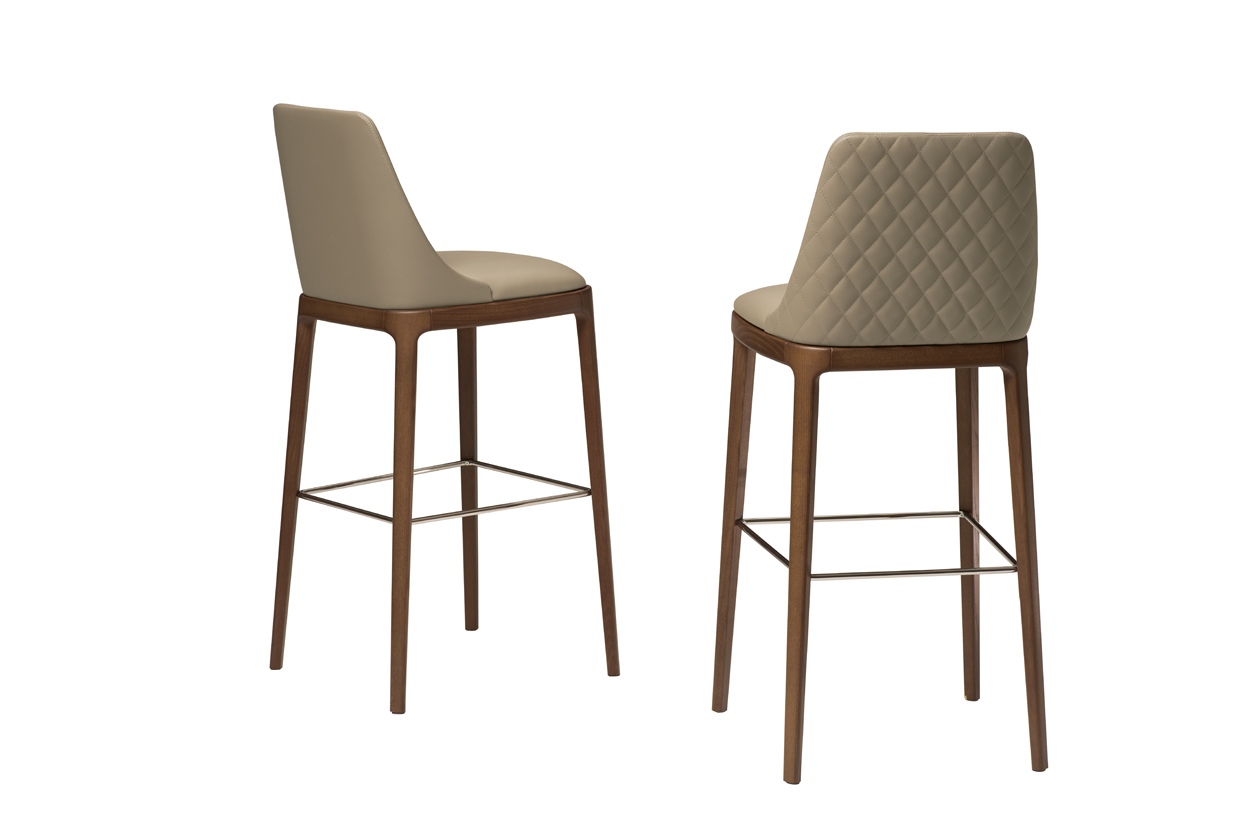 MAX DIAMOND STOOL wooden base