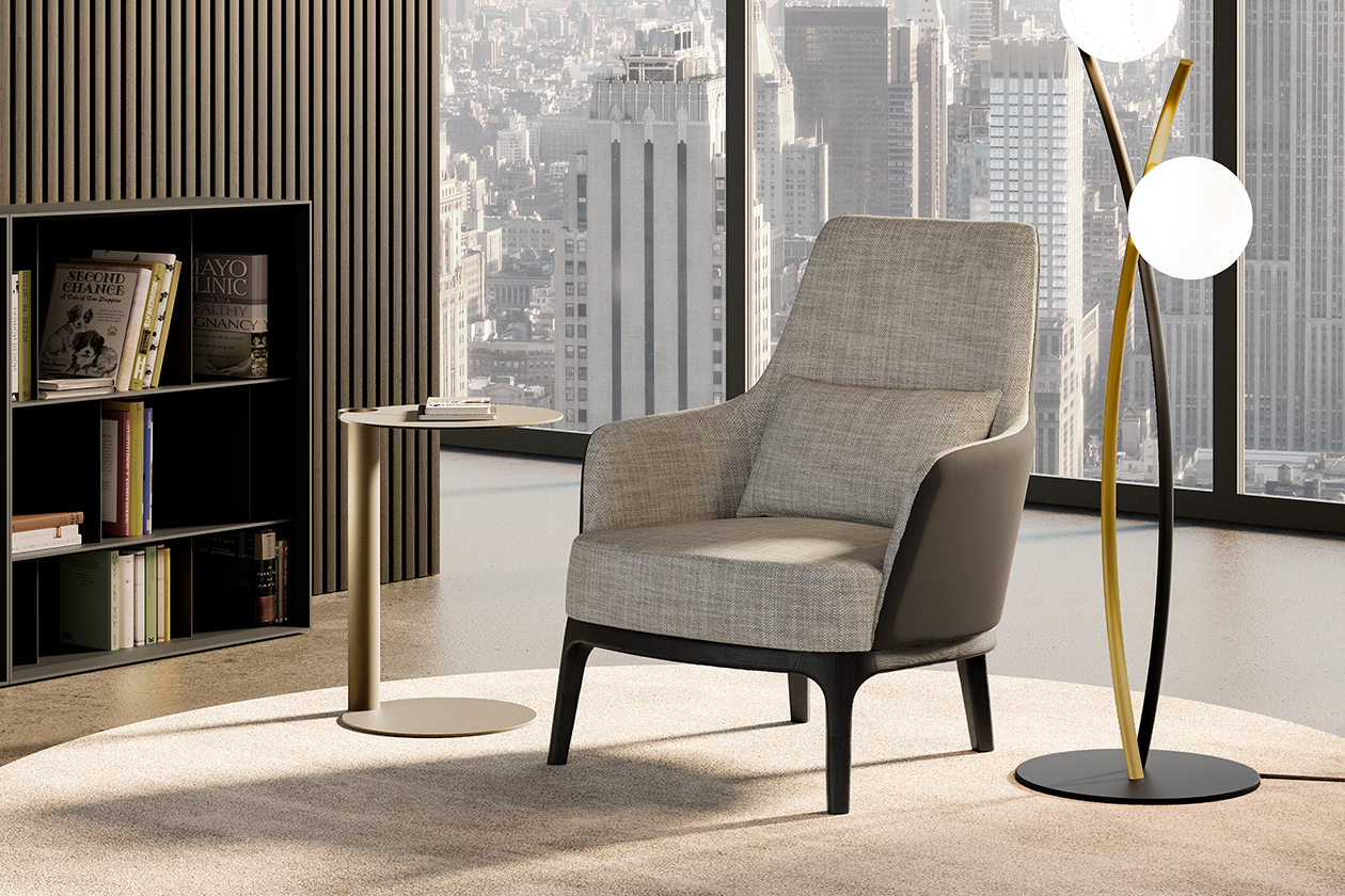 MAX LOUNGE wooden base