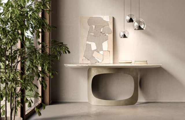 POLIFEMO CONSOLE glass top