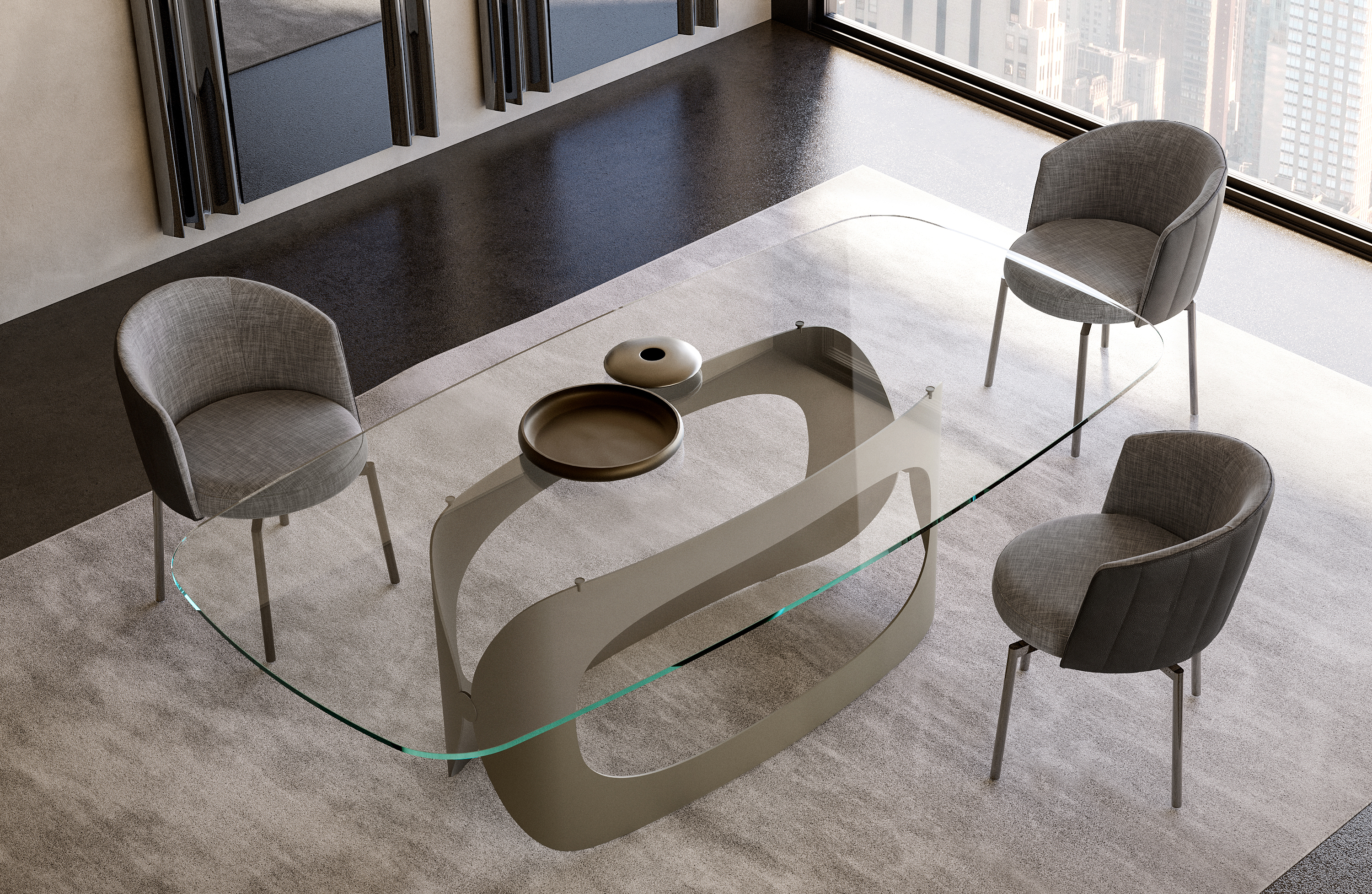 POLIFEMO glass top