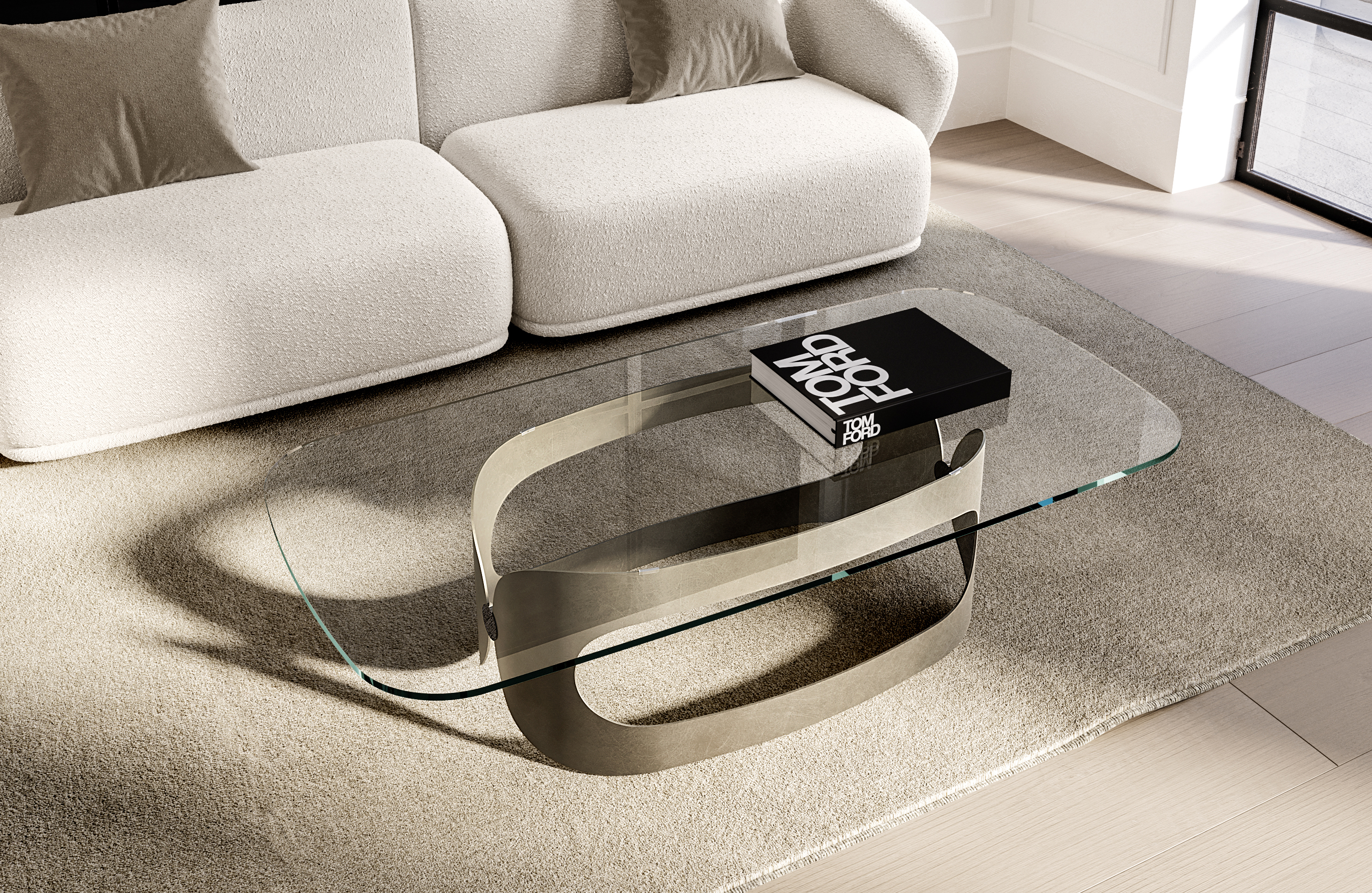 POLIFEMO LOW glass top