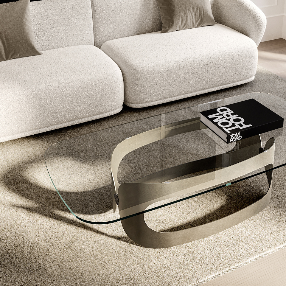 POLIFEMO LOW glass top