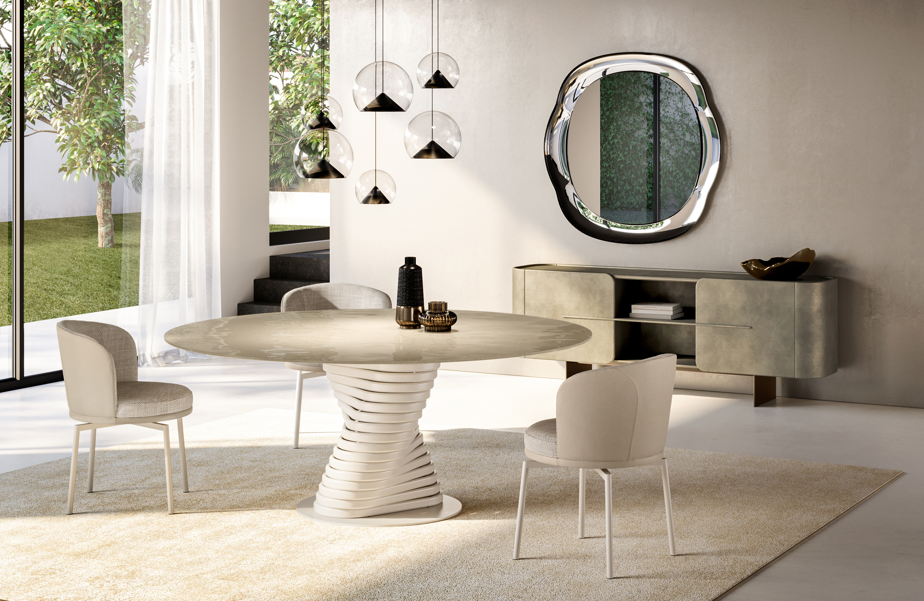 ROTOLO glass top
