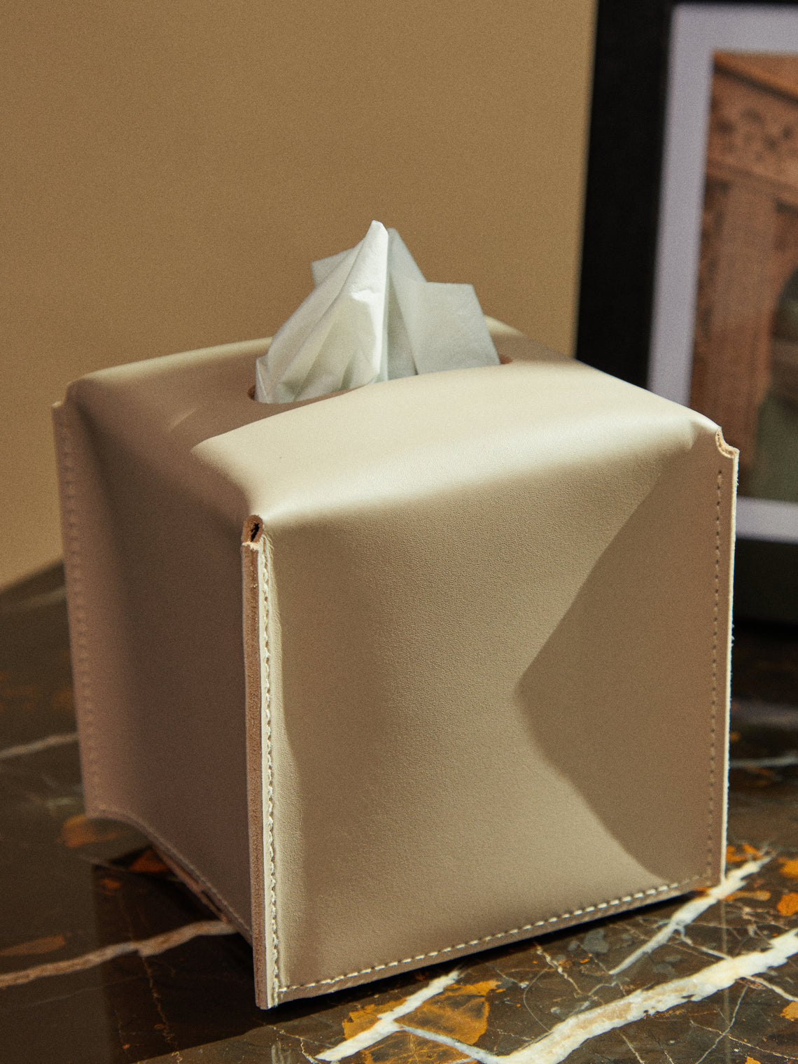 Amsterdam Leather Tissue Box