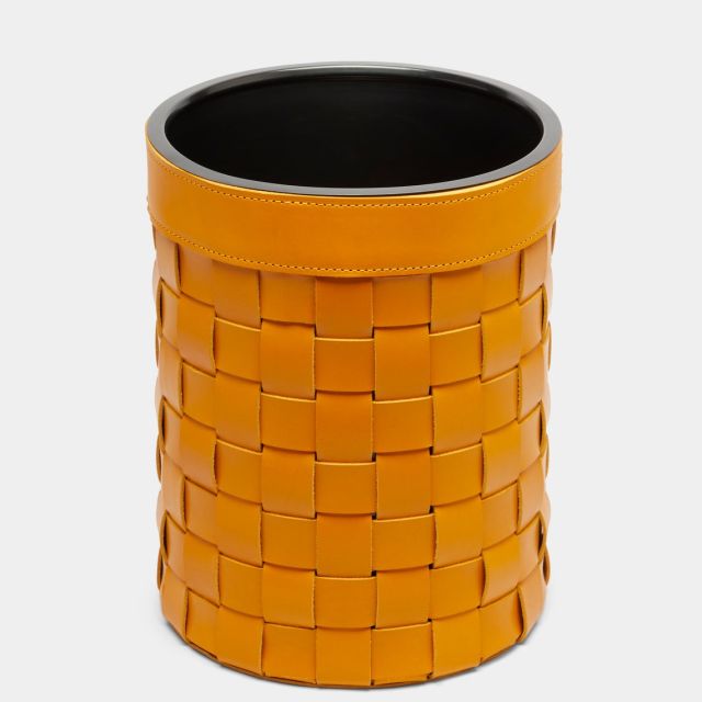 Mondina Woven Leather Wastepaper Bin