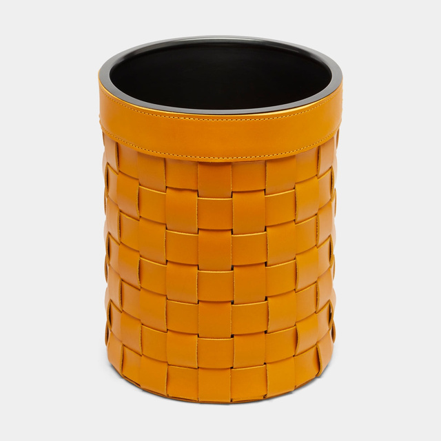 Mondina Woven Leather Wastepaper Bin